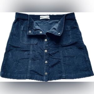 Urban Outfitters Blue Velvet Miniskirt Size M